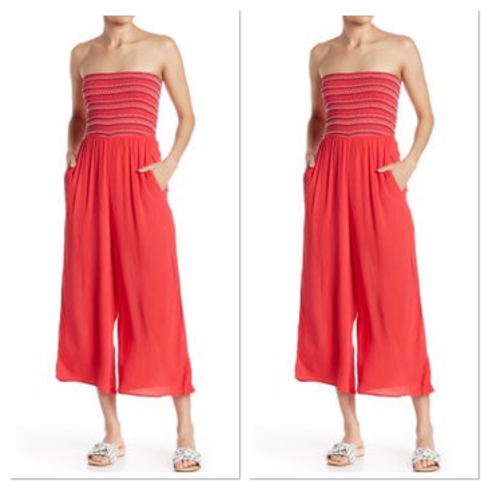 🆕 Taylor & Sage | Smocked Strapless Jumpsuit
